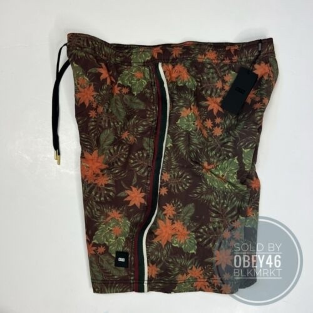KITH Tilden Swim Trunks Black Floral Print KH7020-100 Size L - Picture 4 of 6